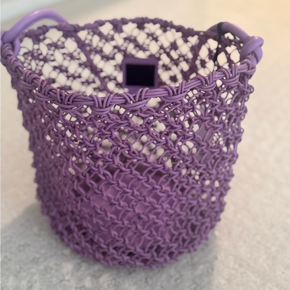 NWT Clare V Weaved Lavender Leather Bucket Bag